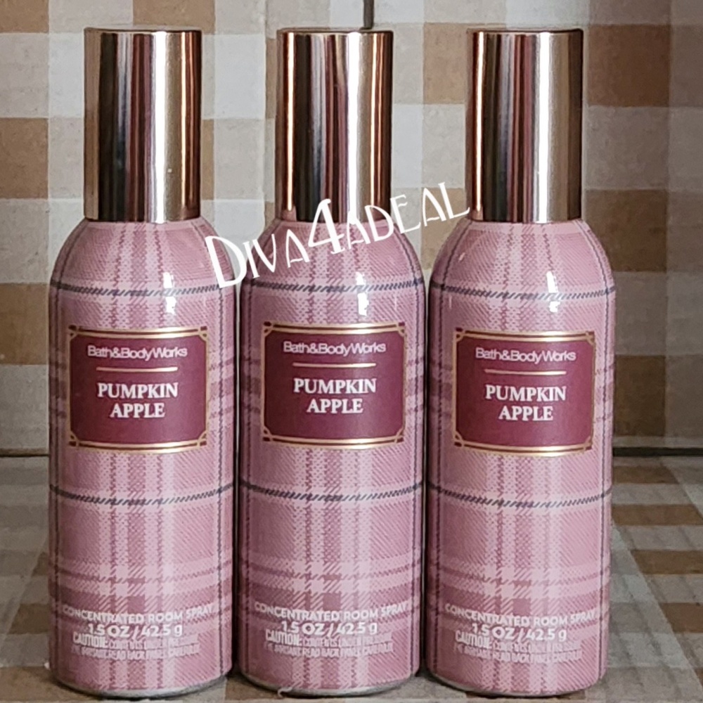 3X Bath & Body Works PUMPKIN APPLE Concentrated Room Sprays